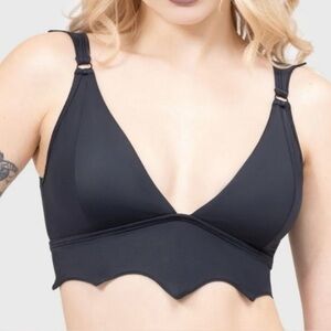 Killstar Nocturnal Echo Black Bat Wing Bikini Top ***SOLD OUT*** BNWT sz L